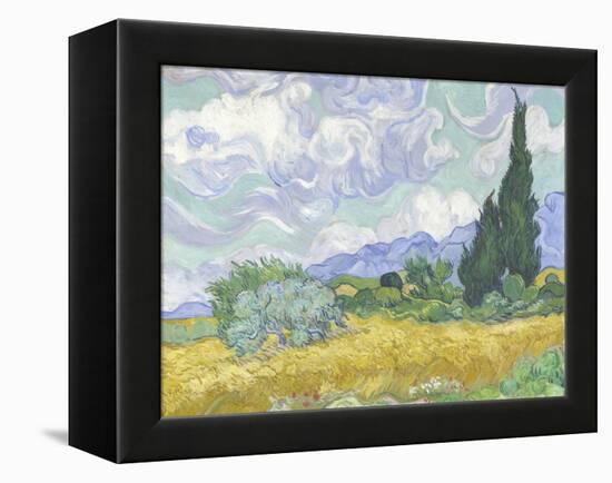 Van Gogh, Wheatfield with Cypress-null-Framed Premier Image Canvas