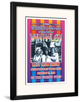 Van Halen at the Whiskey A-Go-Go-Dennis Loren-Framed Art Print