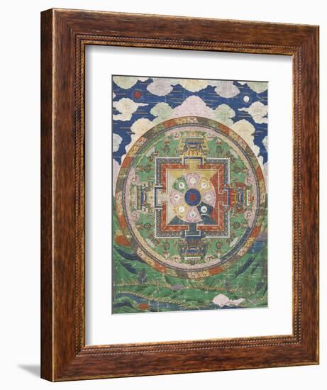 Vân mandala-null-Framed Giclee Print