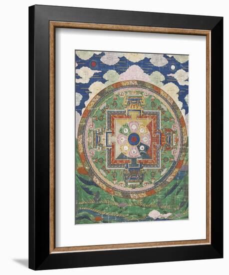 Vân mandala-null-Framed Giclee Print