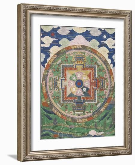 Vân mandala-null-Framed Giclee Print