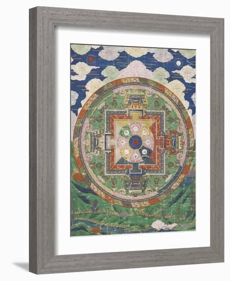 Vân mandala-null-Framed Giclee Print