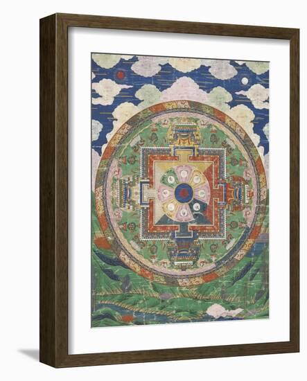 Vân mandala-null-Framed Giclee Print