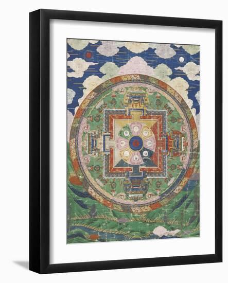 Vân mandala-null-Framed Giclee Print