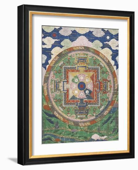 Vân mandala-null-Framed Giclee Print