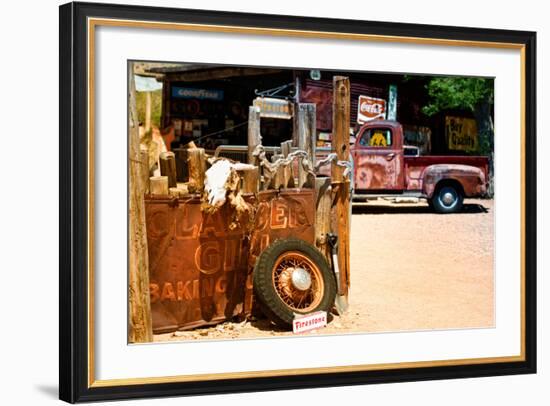 Van - Route 66 - Gas Station - Arizona - United States-Philippe Hugonnard-Framed Photographic Print