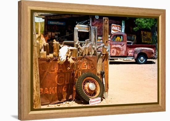 Van - Route 66 - Gas Station - Arizona - United States-Philippe Hugonnard-Framed Premier Image Canvas