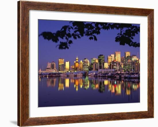 Vancouver and Lost Lagoon at Night-Ron Watts-Framed Photographic Print