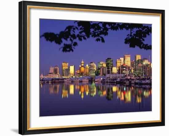 Vancouver and Lost Lagoon at Night-Ron Watts-Framed Photographic Print