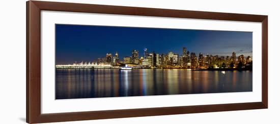 Vancouver Bc Skyline from Stanley Park during Blue Hour-jpldesigns-Framed Photographic Print