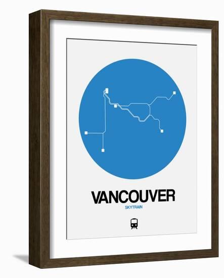 Vancouver Blue Subway Map-NaxArt-Framed Art Print