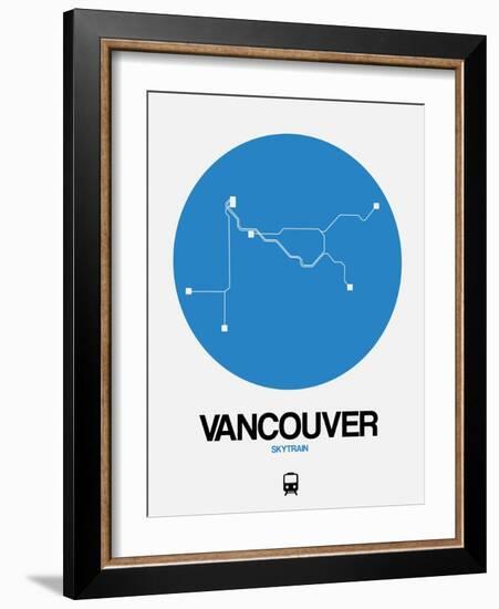 Vancouver Blue Subway Map-NaxArt-Framed Art Print