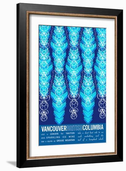 Vancouver British Columbia-J Hill Design-Framed Giclee Print