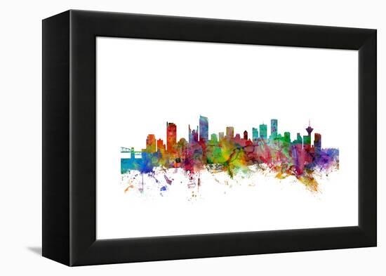 Vancouver Canada Skyline-Michael Tompsett-Framed Stretched Canvas