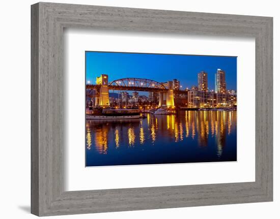 Vancouver Cityscape & Marina-null-Framed Art Print