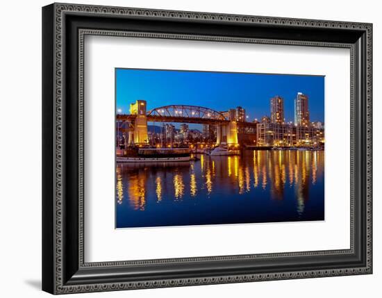 Vancouver Cityscape & Marina-null-Framed Art Print