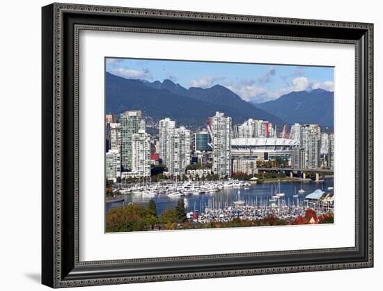 Vancouver Downtown False Creek-null-Framed Art Print