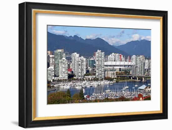 Vancouver Downtown False Creek-null-Framed Art Print