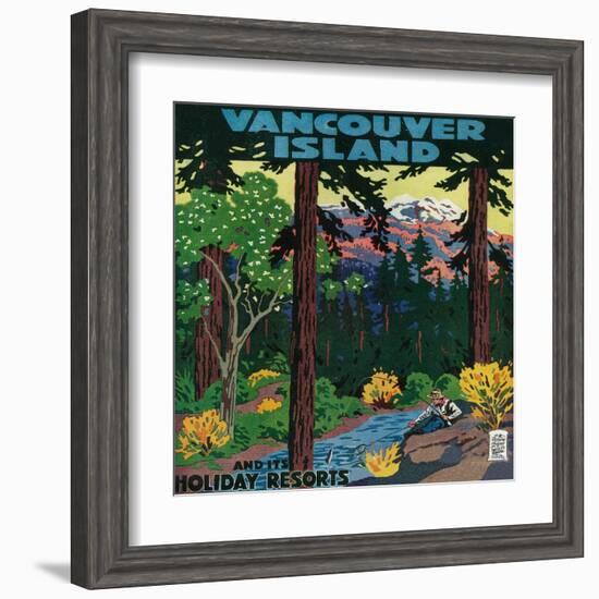 Vancouver Island Advertising Poster - Vancouver Island, Canada-Lantern Press-Framed Art Print