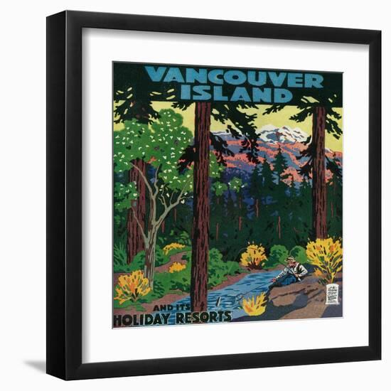 Vancouver Island Advertising Poster - Vancouver Island, Canada-Lantern Press-Framed Art Print