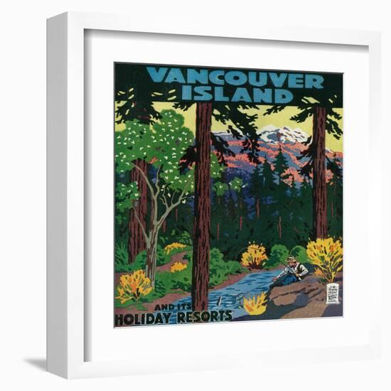 Vancouver Island Advertising Poster - Vancouver Island, Canada-Lantern Press-Framed Art Print