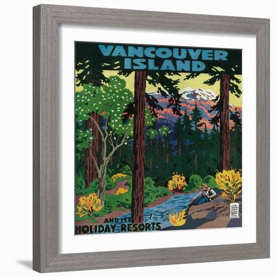 Vancouver Island Advertising Poster - Vancouver Island, Canada-Lantern Press-Framed Art Print