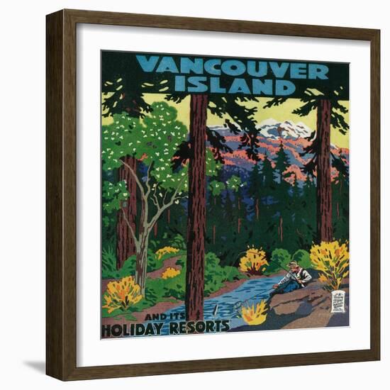 Vancouver Island Advertising Poster - Vancouver Island, Canada-Lantern Press-Framed Art Print