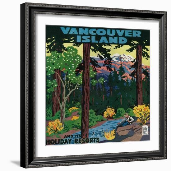 Vancouver Island Advertising Poster - Vancouver Island, Canada-Lantern Press-Framed Art Print