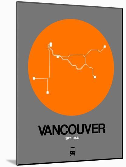 Vancouver Orange Subway Map-NaxArt-Mounted Art Print