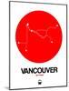 Vancouver Red Subway Map-NaxArt-Mounted Art Print