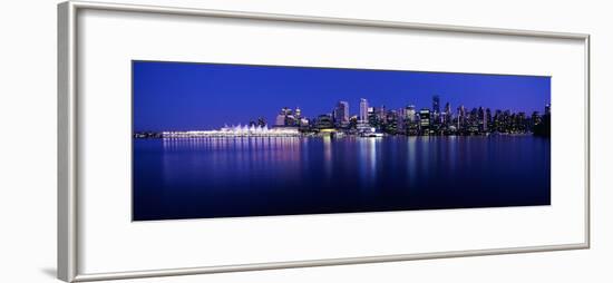 Vancouver Skyline at Night, British Columbia, Canada 2013-null-Framed Photographic Print