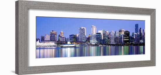 Vancouver Skyline at Night, British Columbia, Canada 2013-null-Framed Photographic Print