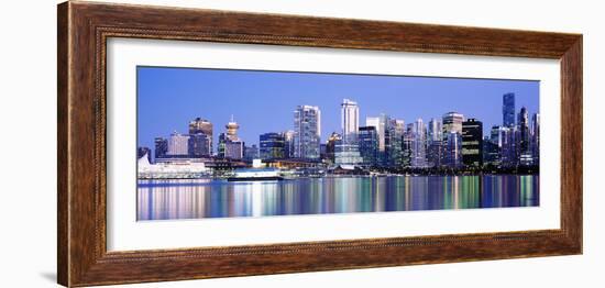 Vancouver Skyline at Night, British Columbia, Canada 2013-null-Framed Photographic Print