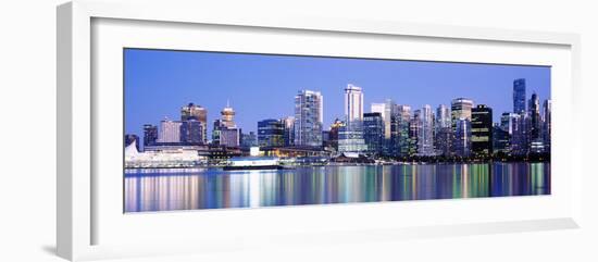 Vancouver Skyline at Night, British Columbia, Canada 2013-null-Framed Photographic Print