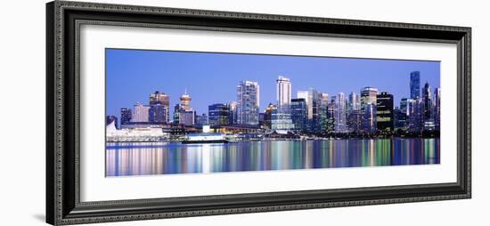 Vancouver Skyline at Night, British Columbia, Canada 2013-null-Framed Photographic Print