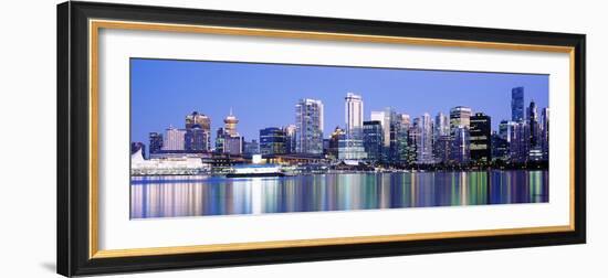 Vancouver Skyline at Night, British Columbia, Canada 2013-null-Framed Photographic Print