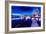 Vancouver Skyline At Starry Night-Martina Bleichner-Framed Art Print