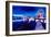 Vancouver Skyline At Starry Night-Martina Bleichner-Framed Art Print