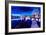 Vancouver Skyline At Starry Night-Martina Bleichner-Framed Art Print