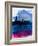 Vancouver Watercolor Skyline-NaxArt-Framed Art Print