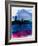 Vancouver Watercolor Skyline-NaxArt-Framed Art Print