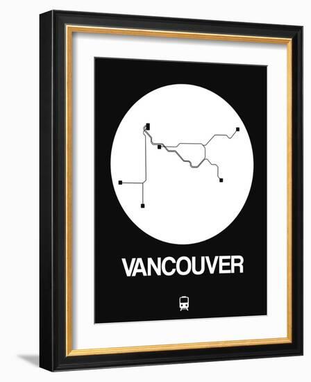 Vancouver White Subway Map-NaxArt-Framed Art Print