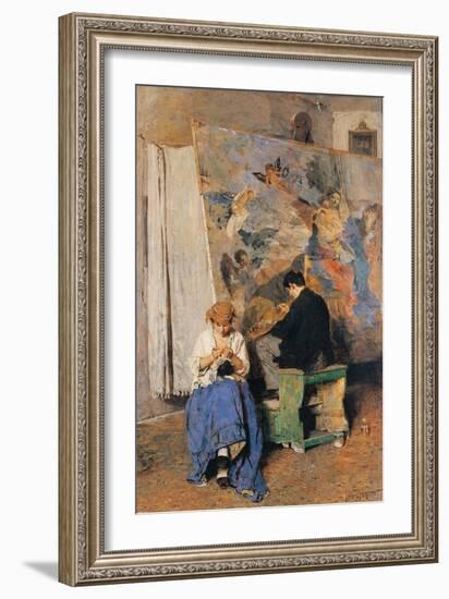 Vandalism-Giacomo Favretto-Framed Art Print