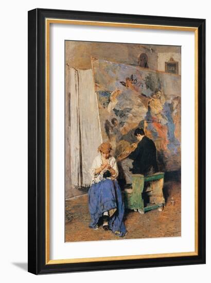 Vandalism-Giacomo Favretto-Framed Art Print