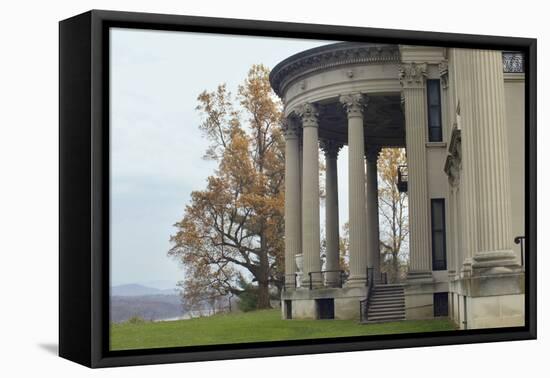 Vanderbilt Mansion Overlooking the Hudson River in Hyde Park NY-null-Framed Premier Image Canvas