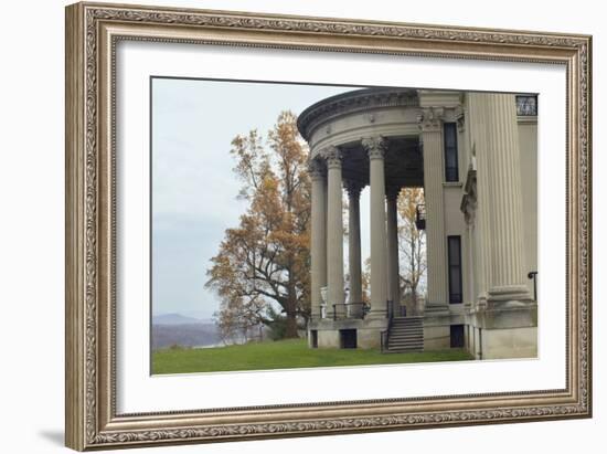 Vanderbilt Mansion Overlooking the Hudson River in Hyde Park NY-null-Framed Photographic Print