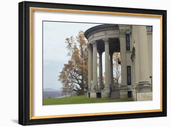 Vanderbilt Mansion Overlooking the Hudson River in Hyde Park NY-null-Framed Photographic Print