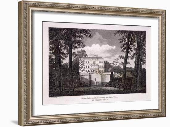 Vane House, Hampstead, London, 1813-J Smith-Framed Giclee Print
