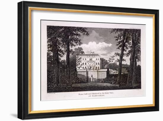 Vane House, Hampstead, London, 1813-J Smith-Framed Giclee Print