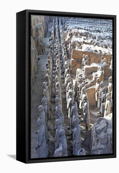 Vanguard Line of Terracotta Warriors, China-George Oze-Framed Premier Image Canvas